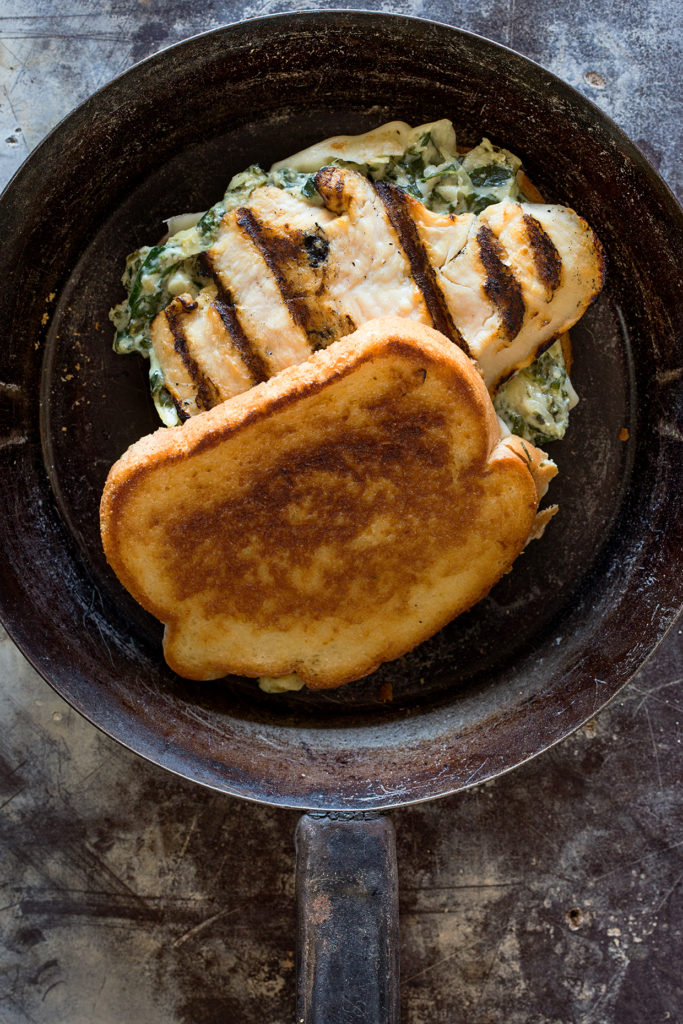Spinach and Artichoke Grilled Chicken Melt via Real Food by Dad